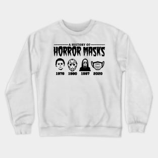 A History Of Horror Masks - Halloween Crewneck Sweatshirt